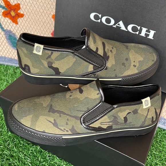 Coach Slip On Skate Sneaker In Camo Print CA011 Mens - Picture 15 of 16